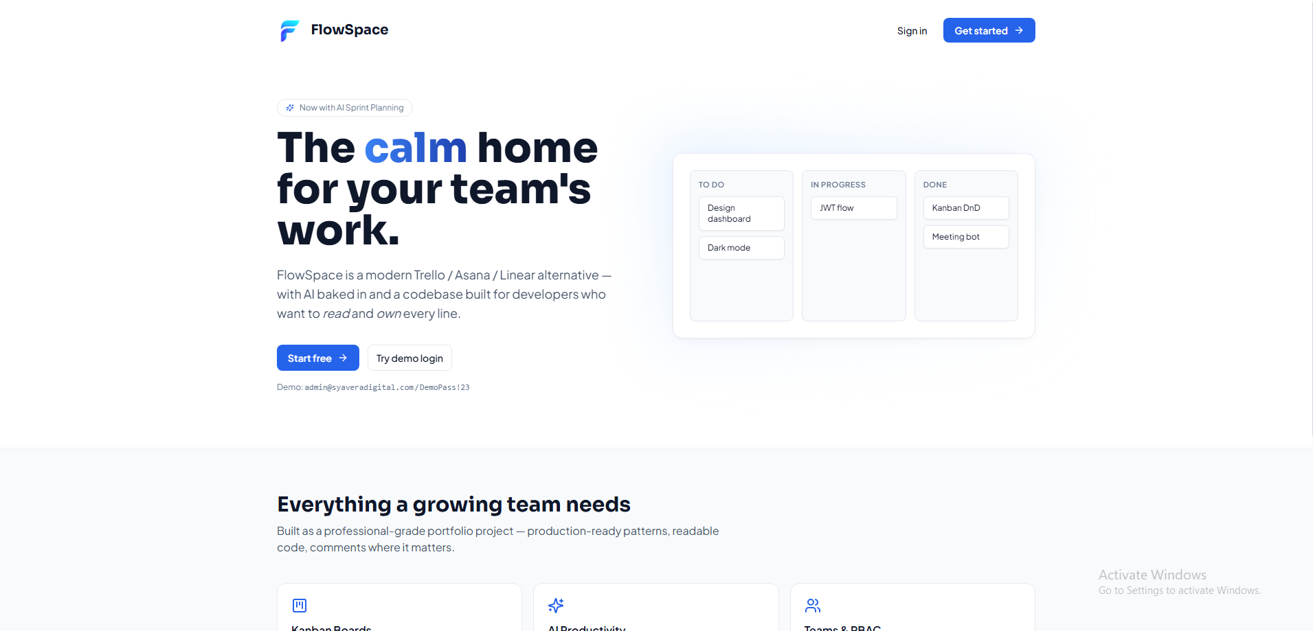 Flowspace website preview