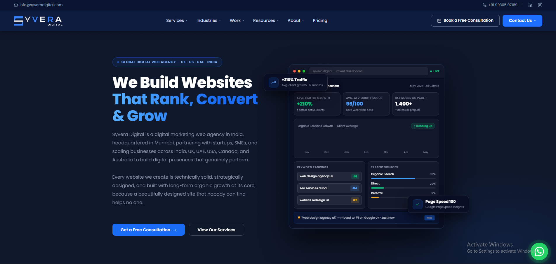 Syvera Digital website preview